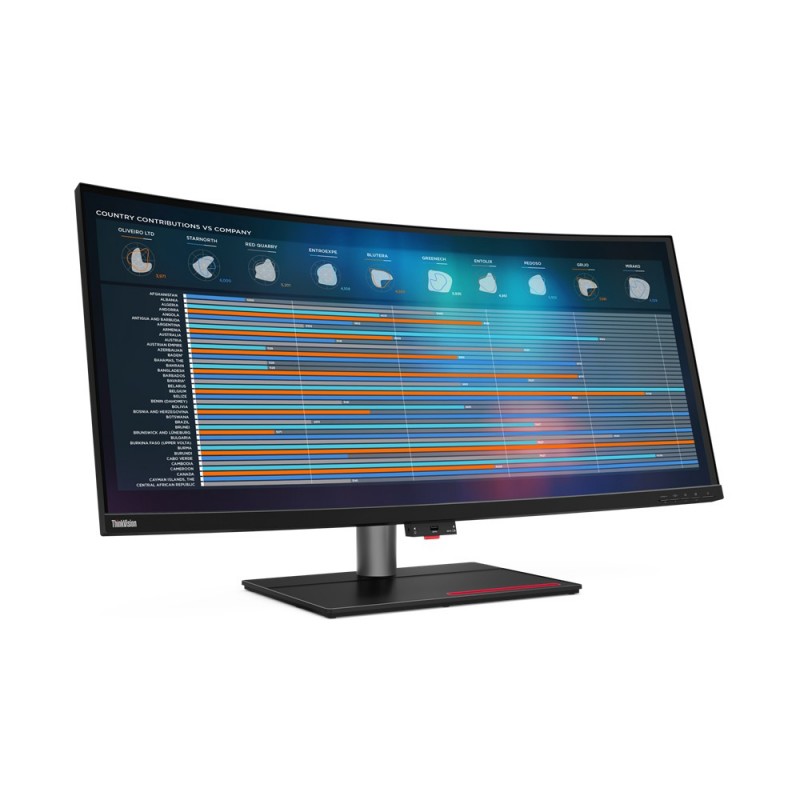 Lenovo ThinkVision P40w-20 LED display 100,8 cm (39.7") 5120 x 2160 pikseļi 5K Ultra HD Melns