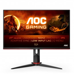 AOC Q27G2S EU monitori 68,6 cm (27") 2560 x 1440 pikseļi Quad HD LED Melns, Sarkans