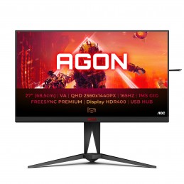 AOC AGON AG275QXN EU LED display 68,6 cm (27") 2560 x 1440 пикселей Quad HD Черный, Красный