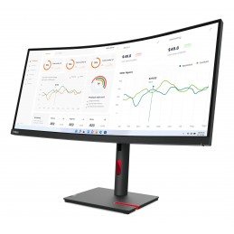 Lenovo ThinkVision T34w-30 LED display 86,4 cm (34") 3440 x 1440 пикселей Wide Quad HD Черный