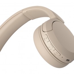 Sony WH-CH520 Гарнитура Беспроводной Оголовье Calls Music USB Type-C Bluetooth Зарядная стойка Кремовый