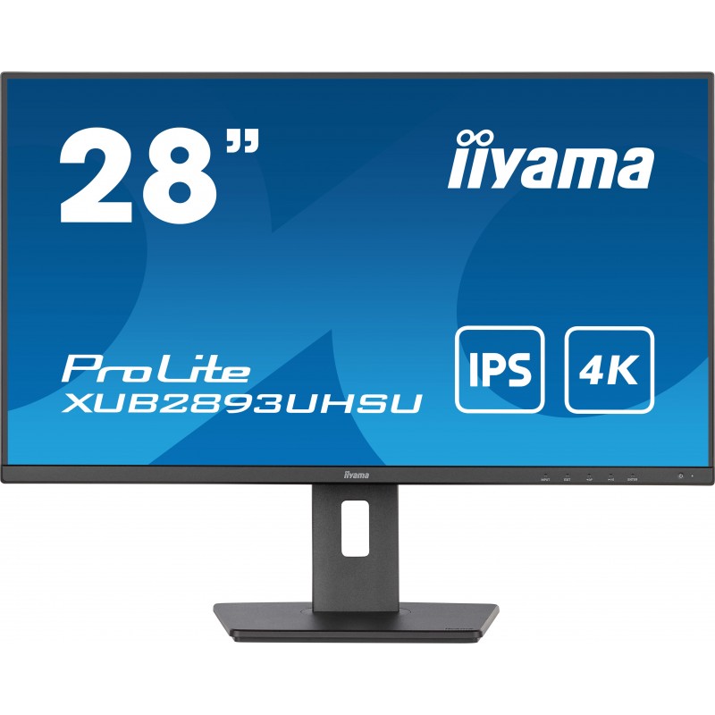 iiyama ProLite monitori 71,1 cm (28") 3840 x 2160 pikseļi 4K Ultra HD LED Melns