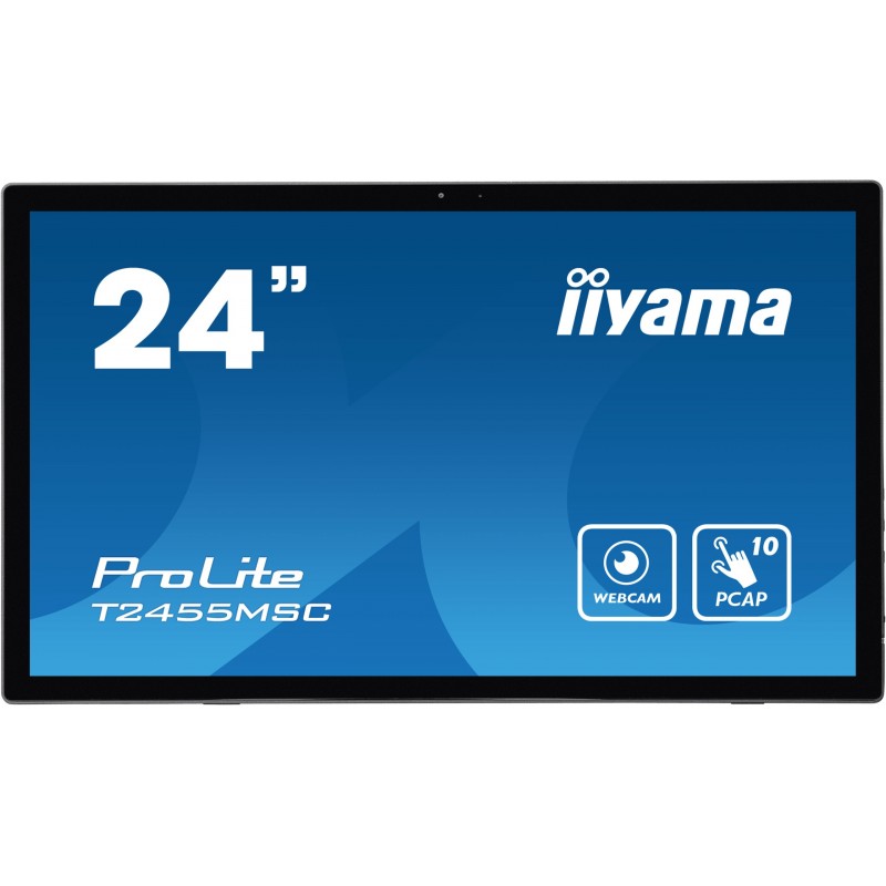 iiyama T2455MSC-B1 информационный дисплей Цифровая информационная плоская панель 61 cm (24") LED 400 cd m² Full HD Черный