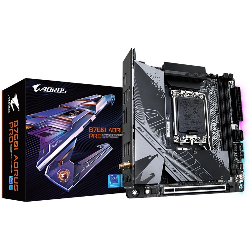 GIGABYTE B760I AORUS PRO материнская плата Intel B760 Express LGA 1700 Mini ITX