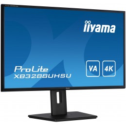 iiyama ProLite XB3288UHSU-B5 monitori 80 cm (31.5") 3840 x 2160 pikseļi 4K Ultra HD LCD Melns