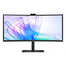 Samsung S65VC monitori 86,4 cm (34") 3440 x 1440 pikseļi UltraWide Quad HD LCD Melns