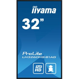 iiyama LH3260HS-B1AG ceļrāžu displejs Digitāls A-tipa displejs 80 cm (31.5") LED Wi-Fi 500 cd m² Full HD Melns Iebūvētais