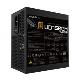 GIGABYTE UD750GM PG5 barošanas avotu vienība 750 W 20+4 pin ATX ATX Melns