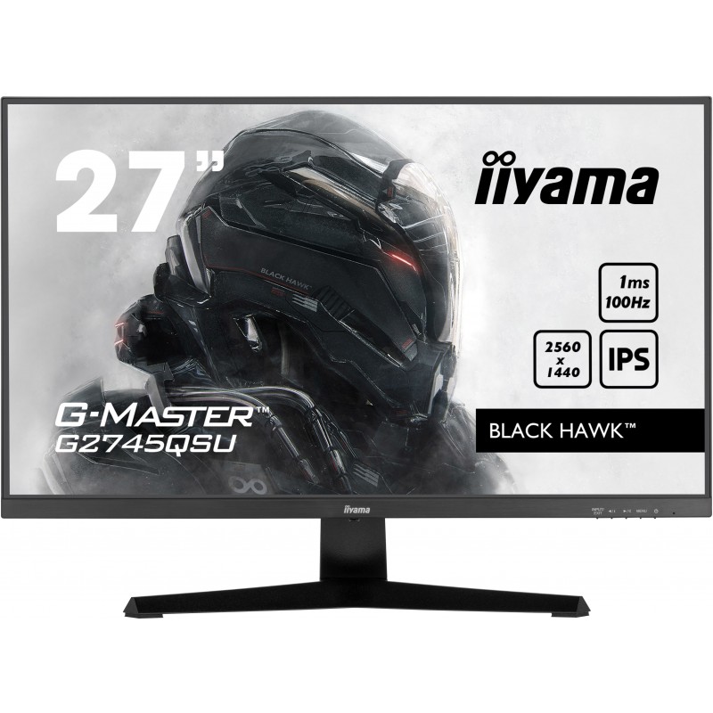 iiyama G-MASTER G2745QSU-B1 monitori 68,6 cm (27") 2560 x 1440 pikseļi Dual WQHD LED Melns