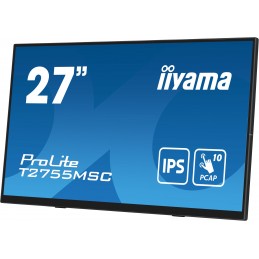 iiyama ProLite T2755MSC-B1 monitori 68,6 cm (27") 1920 x 1080 pikseļi Full HD LED Skārienjūtīgais ekrāns Galda virsma Melns