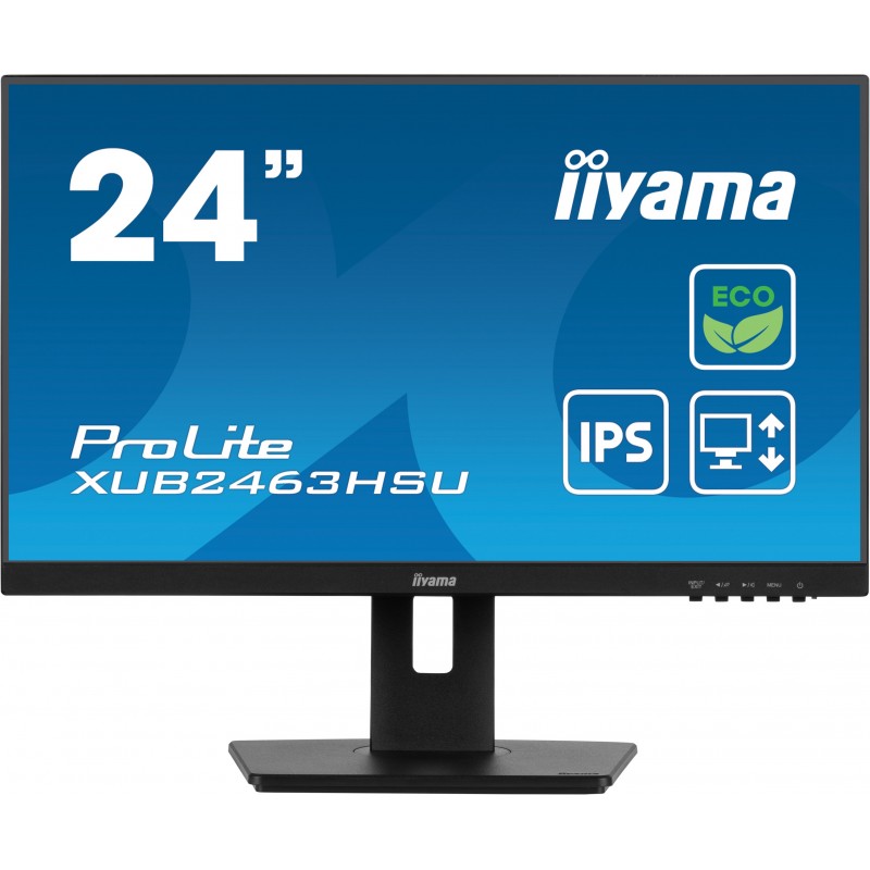 iiyama ProLite XUB2463HSU-B1 monitori 61 cm (24") 1920 x 1080 pikseļi Full HD LED Melns