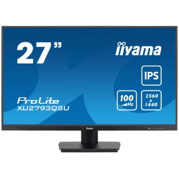 iiyama ProLite XU2793QSU-B6 monitori 68,6 cm (27") 2560 x 1440 pikseļi Wide Quad HD LED Melns