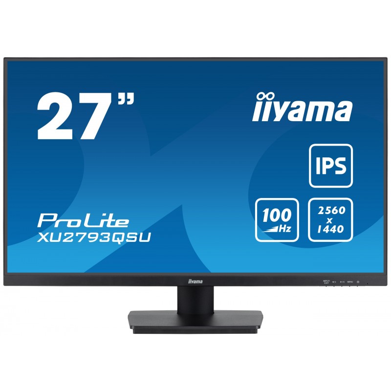 iiyama ProLite XU2793QSU-B6 monitori 68,6 cm (27") 2560 x 1440 pikseļi Wide Quad HD LED Melns