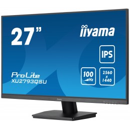 iiyama ProLite XU2793QSU-B6 monitori 68,6 cm (27") 2560 x 1440 pikseļi Wide Quad HD LED Melns