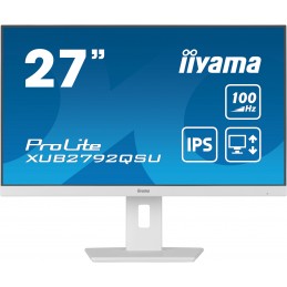 iiyama ProLite XUB2792QSU-W6 monitori 68,6 cm (27") 2560 x 1440 pikseļi Wide Quad HD LED Balts