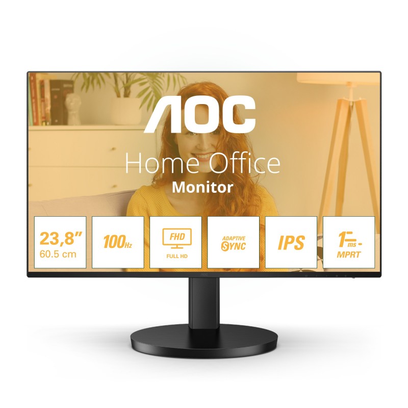 AOC 24B3HA2 монитор для ПК 60,5 cm (23.8") 1920 x 1080 пикселей Full HD LED Черный