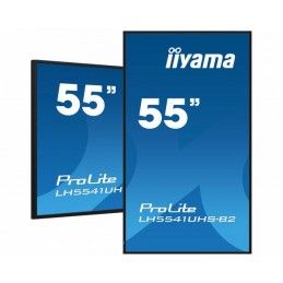 iiyama LH5541UHS-B2 информационный дисплей Киоск 138,7 cm (54.6") ЖК 500 cd m² 4K Ultra HD Черный Встроенный процессор 18 7