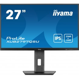 iiyama ProLite XUB2797QSU-B1 monitori 68,6 cm (27") 2560 x 1440 pikseļi Wide Quad HD LED Melns