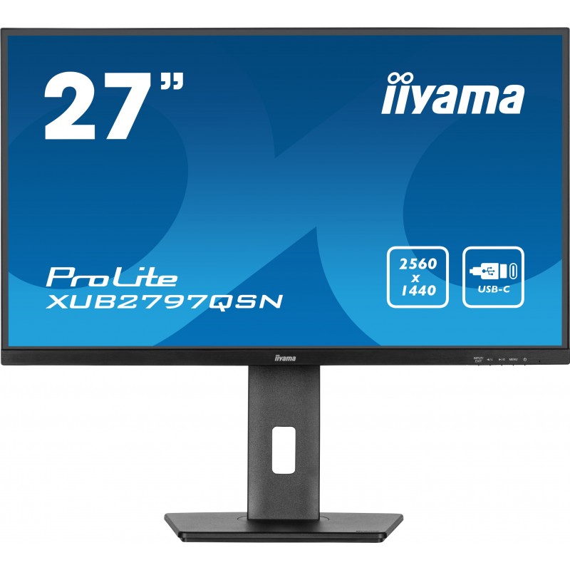 iiyama ProLite XUB2797QSN-B1 monitori 68,6 cm (27") 2560 x 1440 pikseļi Wide Quad HD LED Melns