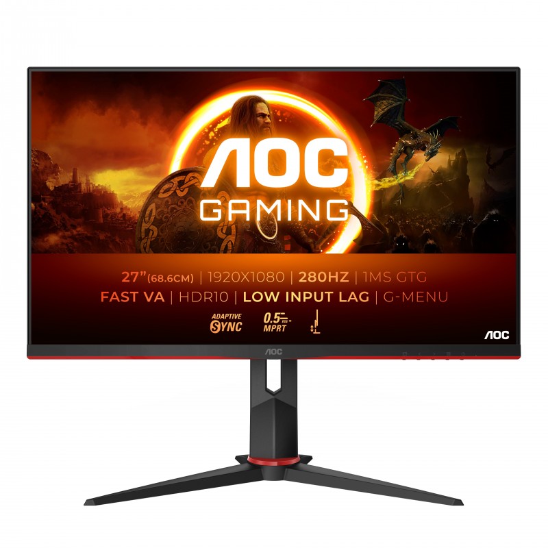 AOC G2 27G2ZN3 BK монитор для ПК 68,6 cm (27") 1920 x 1080 пикселей Full HD ЖК Черный, Красный