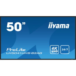 iiyama LH5041UHS-B2AG ceļrāžu displejs Plakans digitālā displeja panelis 127 cm (50") LCD 500 cd m² 4K Ultra HD Melns 24 7