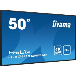 iiyama LH5041UHS-B2AG ceļrāžu displejs Plakans digitālā displeja panelis 127 cm (50") LCD 500 cd m² 4K Ultra HD Melns 24 7