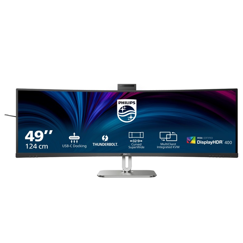 Philips 49B2U6903CH 00 monitori 124,5 cm (49") 5120 x 1440 pikseļi Dual QHD LCD Pelēks