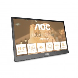 AOC T2 16T3EA monitori 39,6 cm (15.6") 1920 x 1080 pikseļi Full HD Melns