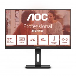 AOC E3 U27E3UF monitori 68,6 cm (27") 3840 x 2160 pikseļi 4K Ultra HD LED Melns