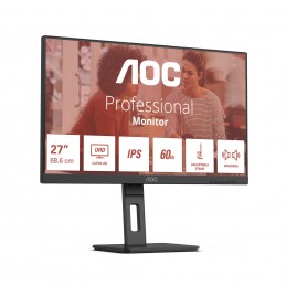 AOC E3 U27E3UF monitori 68,6 cm (27") 3840 x 2160 pikseļi 4K Ultra HD LED Melns