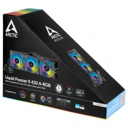 ARCTIC Liquid Freezer II 420 A-RGB Procesors Universāls šķidruma dzesētājs 14 cm Melns 1 pcs