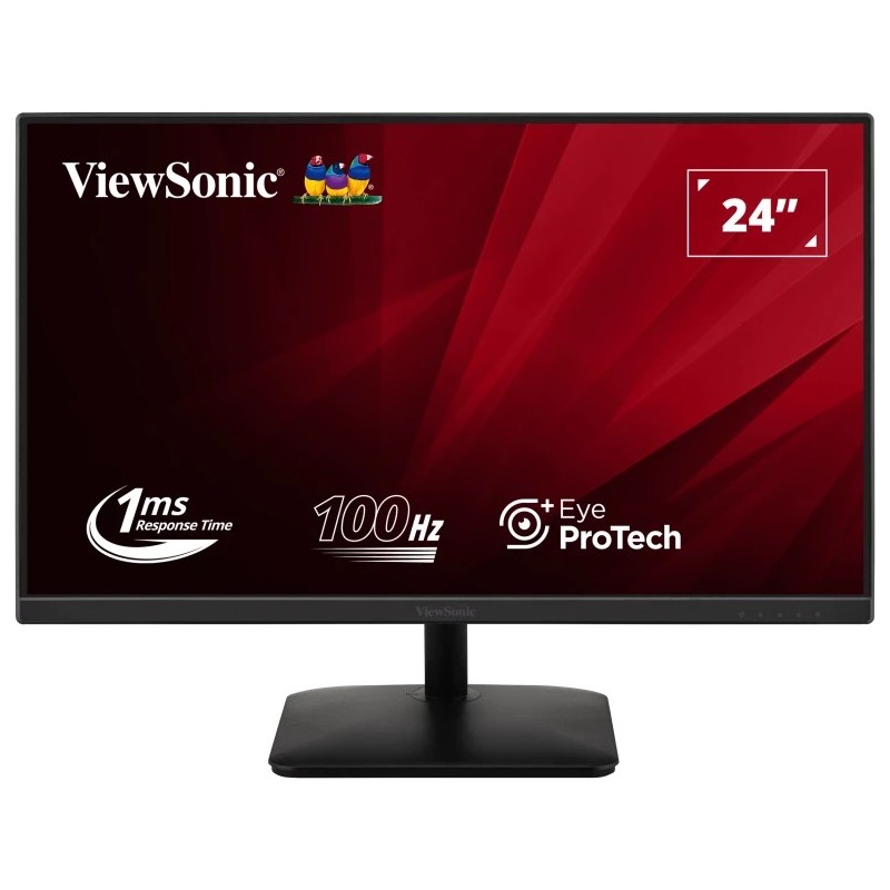 Viewsonic VA2408-MHDB monitori 61 cm (24") 1920 x 1080 pikseļi Full HD LED Melns