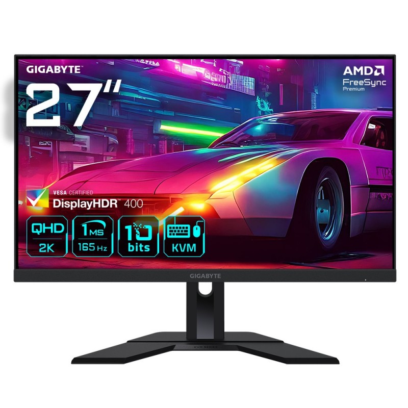 GIGABYTE M27Q monitori 68,6 cm (27") 2560 x 1440 pikseļi Quad HD LED Melns