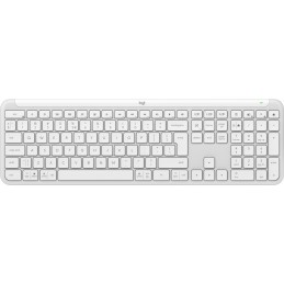 Logitech K950 Signature Slim клавиатура Офисная РЧ беспроводной + Bluetooth QWERTY Международный американский стандарт Белый