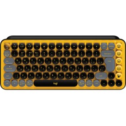 Logitech POP Keys tastatūra Universāls RF bezvadu sakari + Bluetooth QWERTY Krievu Melns, Pelēks, Dzeltens