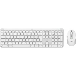 Logitech MK950 Signature Slim tastatūra Pele iekļauta Birojs RF bezvadu sakari + Bluetooth QWERTY US International Balts