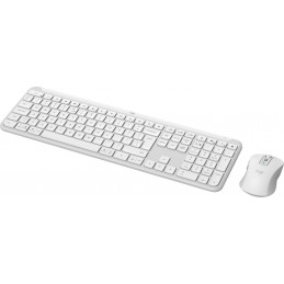 Logitech MK950 Signature Slim tastatūra Pele iekļauta Birojs RF bezvadu sakari + Bluetooth QWERTY US International Balts