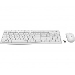 Logitech MK295 Silent Wireless Combo клавиатура Мышь входит в комплектацию Офисная Беспроводной RF QWERTY Северные страны Белый