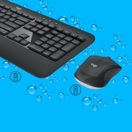 Logitech Advanced MK540 tastatūra Pele iekļauta Universāls USB QWERTY US International Melns, Balts