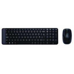 Logitech Wireless Combo MK220 клавиатура Мышь входит в комплектацию Универсальная Беспроводной RF Русский Черный