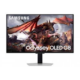 Samsung G80SD monitori 81,3 cm (32") 3840 x 2160 pikseļi 4K Ultra HD OLED Sudrabs