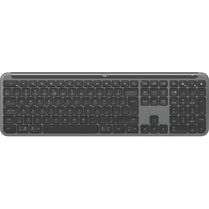 Logitech K950 Signature Slim tastatūra Birojs RF bezvadu sakari + Bluetooth QWERTY US International Grafīts