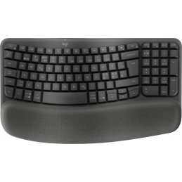 Logitech Wave Keys tastatūra Birojs RF bezvadu sakari + Bluetooth QWERTY Dāņu, Somu, Norvēģu, Zviedru Grafīts