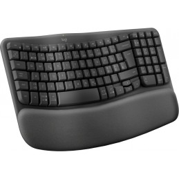 Logitech Wave Keys клавиатура Офисная РЧ беспроводной + Bluetooth QWERTY Датский, Финский, Норвежский, Шведский Графит