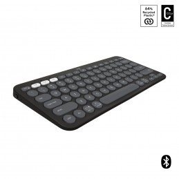 Logitech Pebble Keys 2 K380s tastatūra Universāls RF bezvadu sakari + Bluetooth QWERTY US International Grafīts