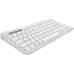 Logitech Pebble Keys 2 K380s tastatūra Universāls RF bezvadu sakari + Bluetooth QWERTY Dāņu, Somu, Norvēģu, Zviedru Balts