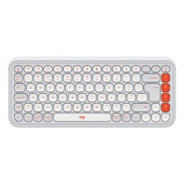 Logitech POP Icon Keys tastatūra Universāls Bluetooth sistēma QWERTY US International Oranžs, Balts