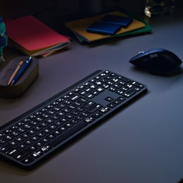 Logitech MX Keys combo for Business Gen 2 клавиатура Мышь входит в комплектацию Офисная РЧ беспроводной + Bluetooth QWERTY