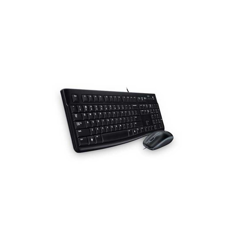 Logitech Desktop MK120 клавиатура Мышь входит в комплектацию USB QWERTY Северные страны Черный