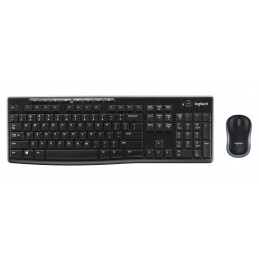 Logitech Wireless Combo MK270 tastatūra Pele iekļauta Universāls RF Bezvadu QWERTY Ziemeļvalstu Melns